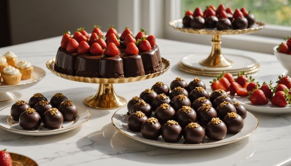 Desserts fruités légers et mignardises chocolatées
